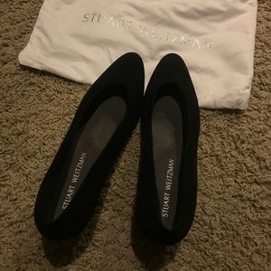 Stuart Weitzman: Chicpump, Black Suede, Size 9.5